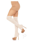 Extra Long Rib Knit Leg Warmers Os Ivory