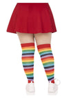 Spandex Acrylic Rainbow Thigh High 1x-2x