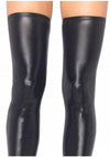 Wet Look Thigh High Md/lg Black