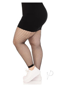 Industrial Net Footless Tights 1x-2x Blk