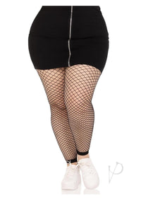 Industrial Net Footless Tights 1x-2x Blk