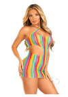 Rainbow Stripe Cross Halter Mini Os