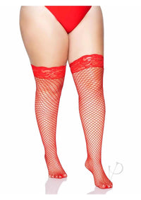 Spandex Indust Thigh High Stay 1x-2x Red