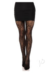 Garden Rose Lace Tights Os Blk