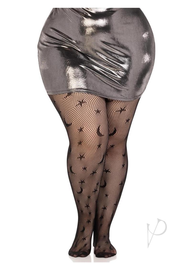 Celestial Net Tights 1x-2x Blk