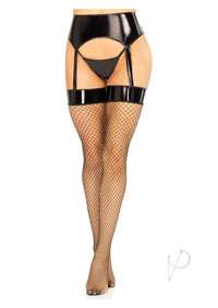 Vinyl Garter Net Stock Gstring Sm/md Blk