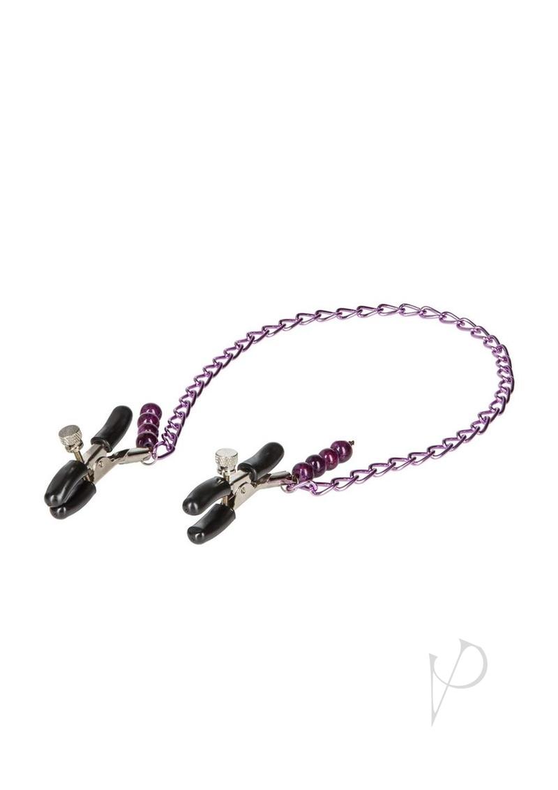 Nipple Clamps - Purple Chain