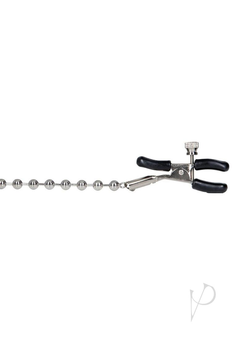 Nipple Clamps - Silver Beaded