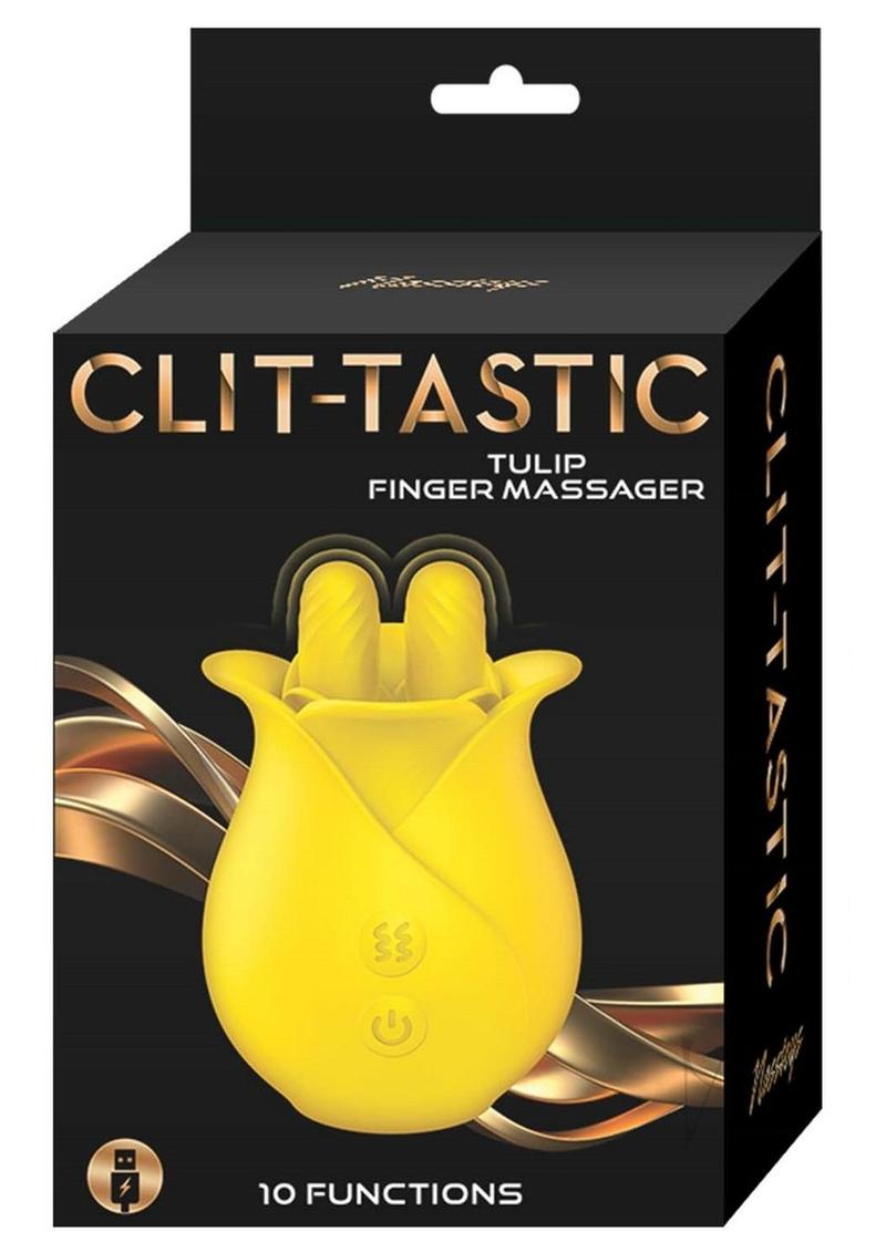 Clit Tastic Tulip Finger Massager Ylw