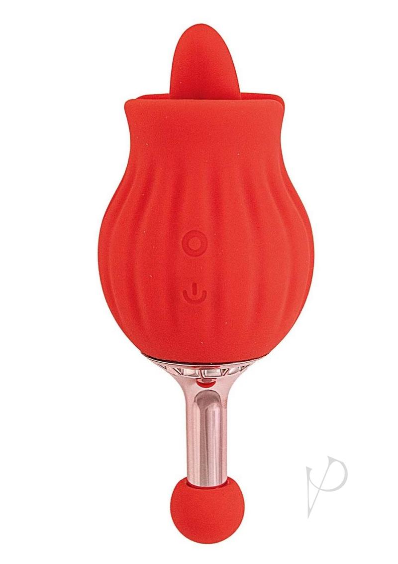 Clit Tastic Rose Bud Dual Massager Red