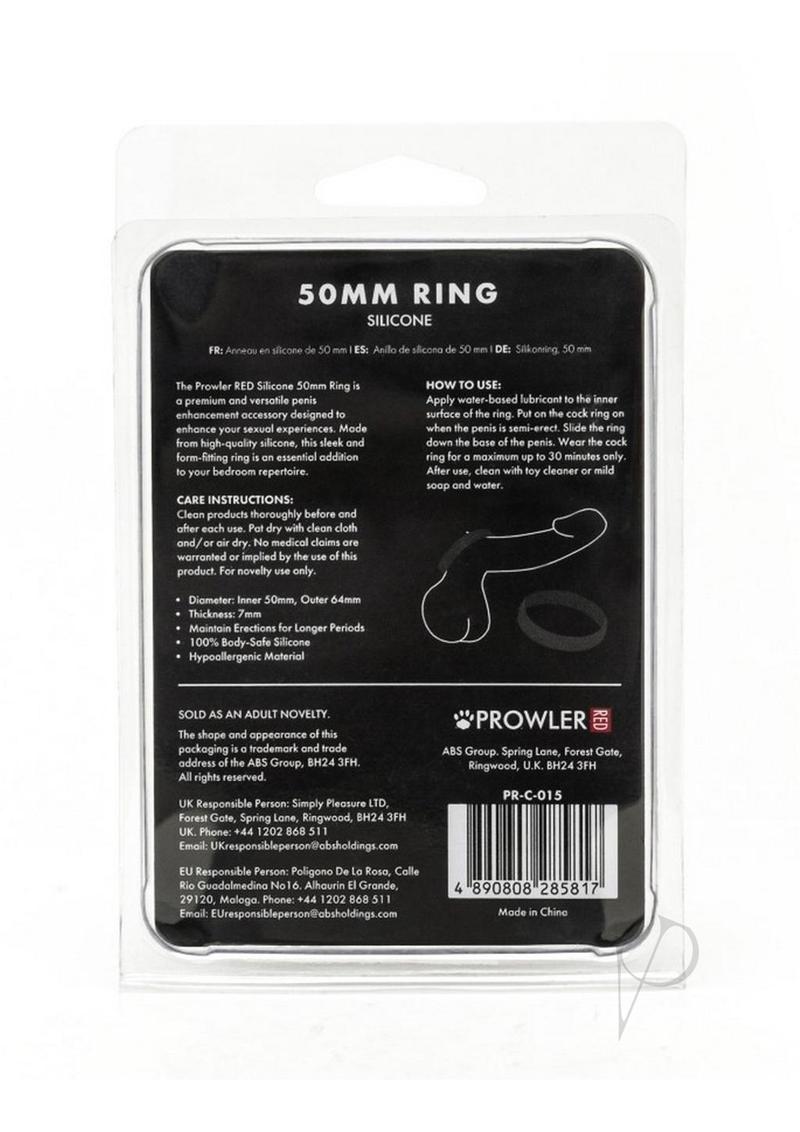 Prowler Red Silicone Ring 50mm Blk