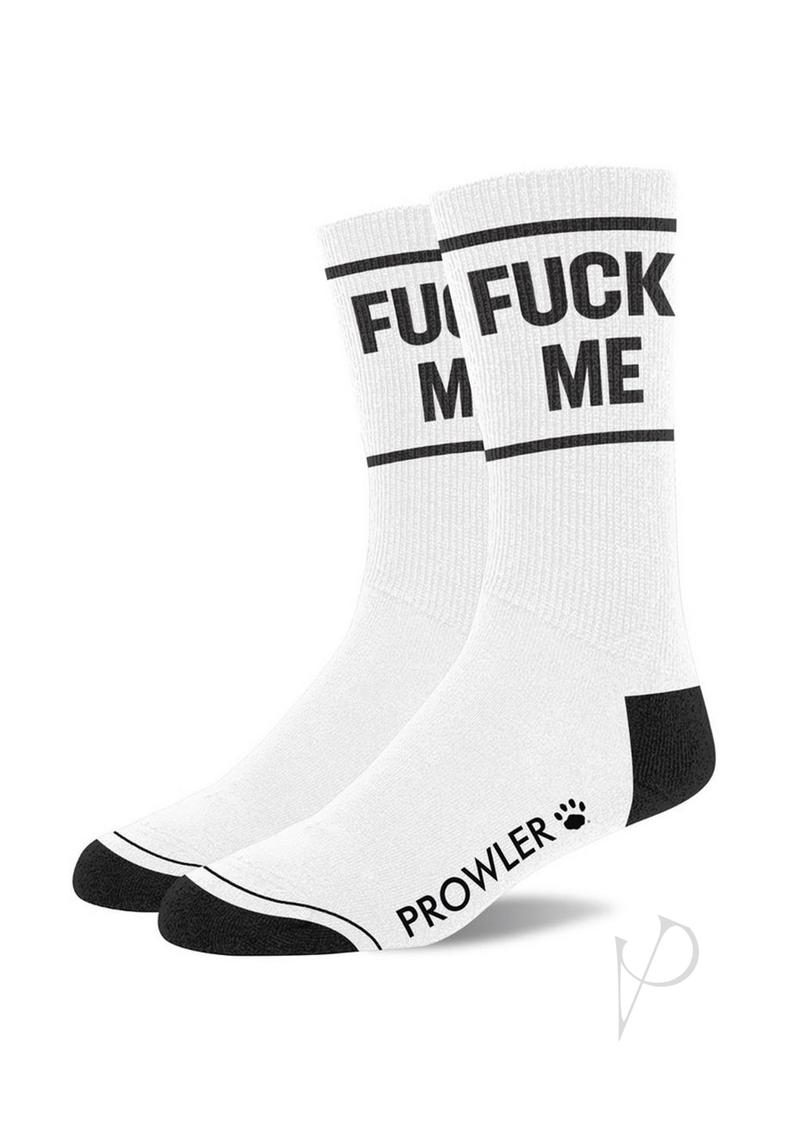 Prowler Red Fuck Me Socks White