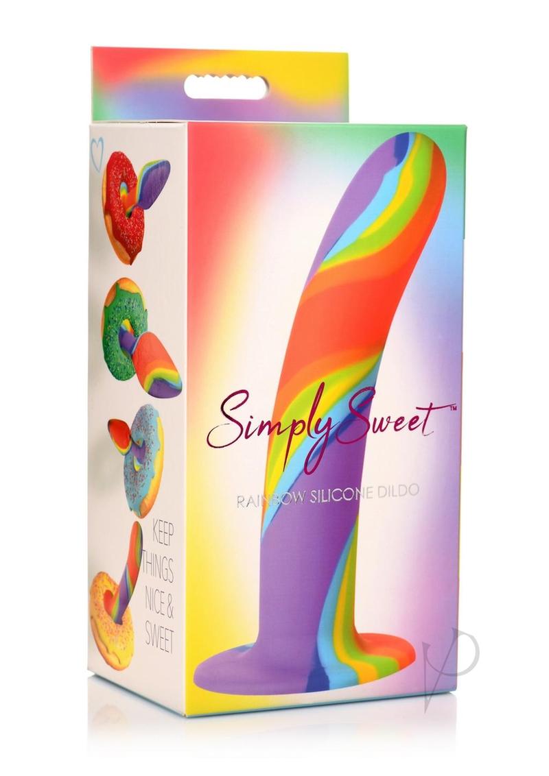 Simply Sweet Rainbow Silicone Dildo