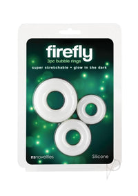 Firefly Bubble Rings 3pc Set White