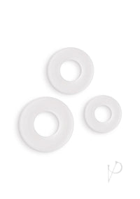 Firefly Bubble Rings 3pc Set White