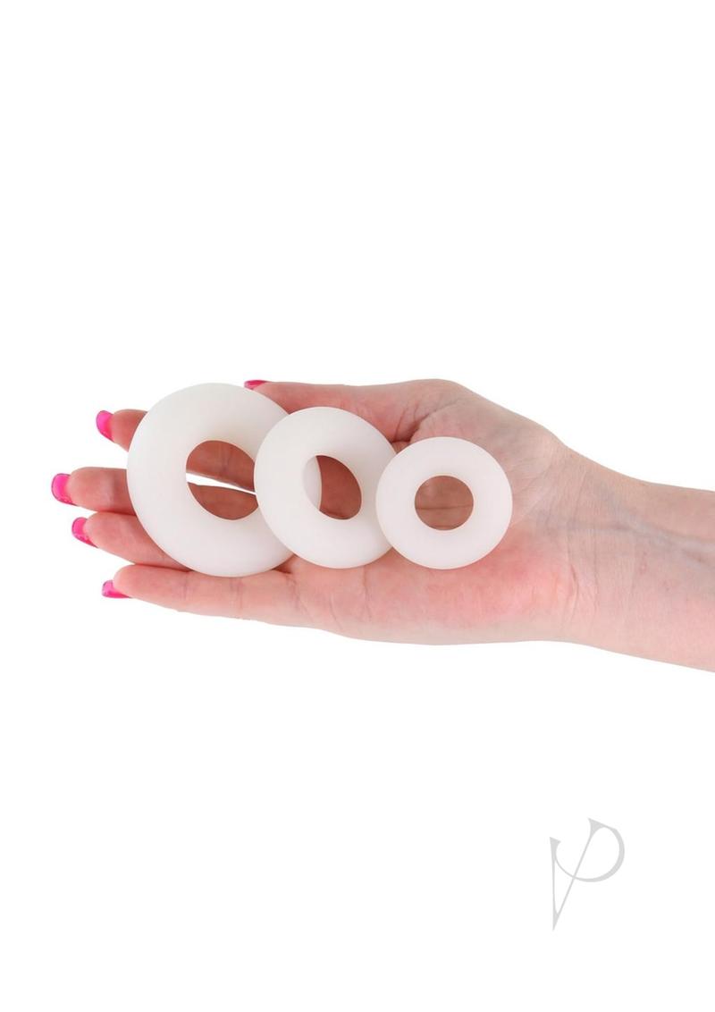 Firefly Bubble Rings 3pc Set White