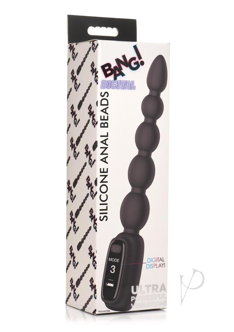 Bang Digital Silicone Anal Beads Black