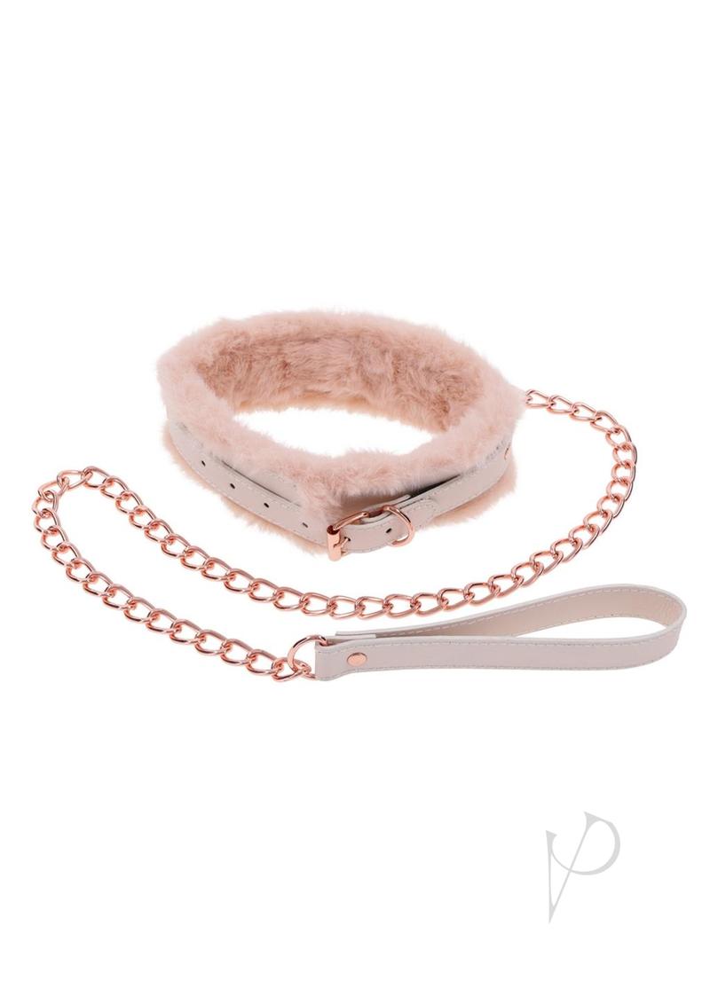 Sandm Peaches N Creame Fur Collar/leash