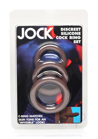 Jock Discrete Silic Cockring Set Drk