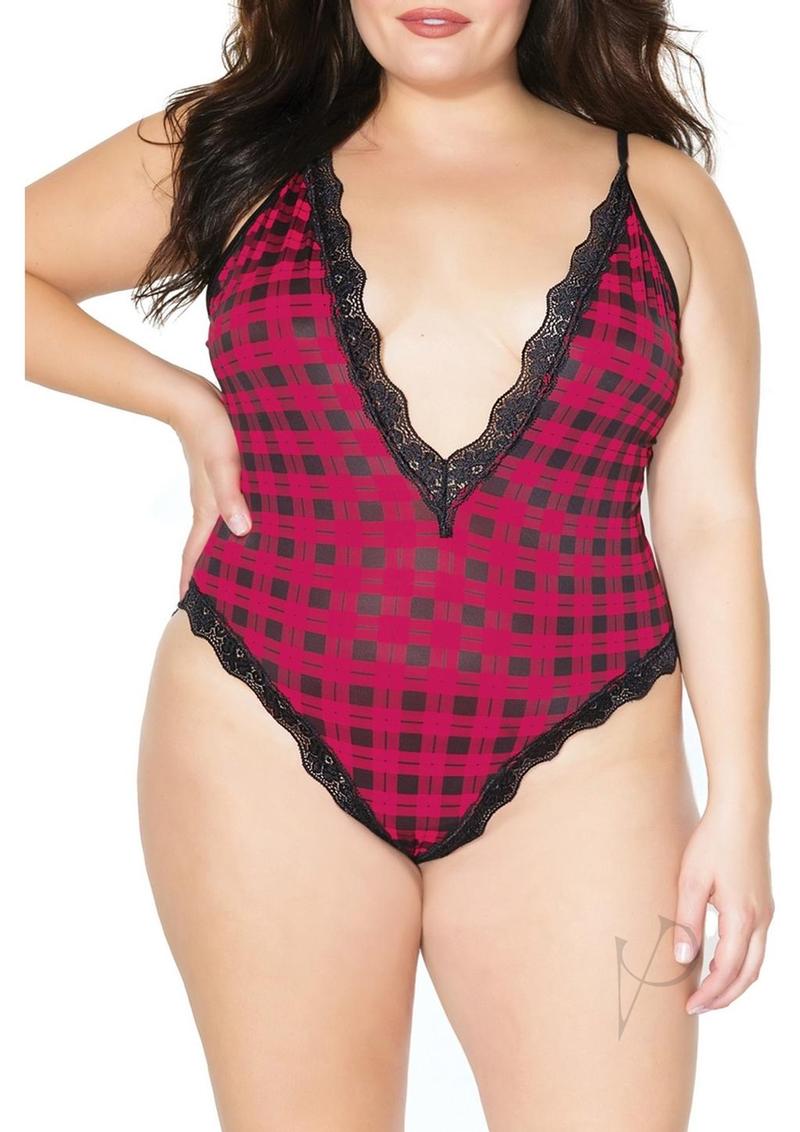 Teddy Plaid Pnk Xl