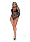 Micro Net Snap Skull Bodysuit Os Blk