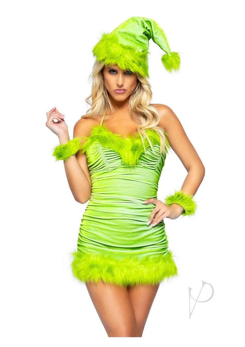 Christmas Baddie 3pc Set Xs Green