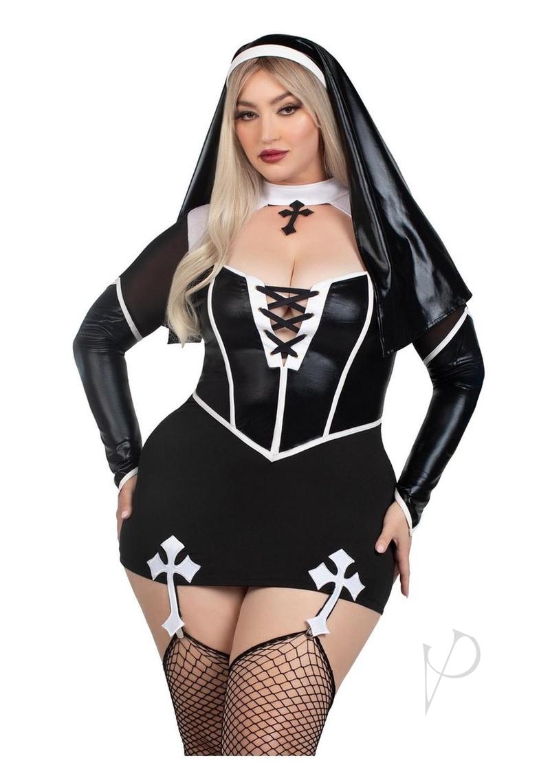 Holy Hottie Set 2pc 1x/2x Blk/wht