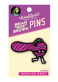Box Brown Running Bowl Enamel Pin
