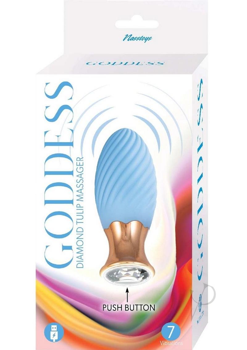 Goddess Diamond Tulip Massager Blue