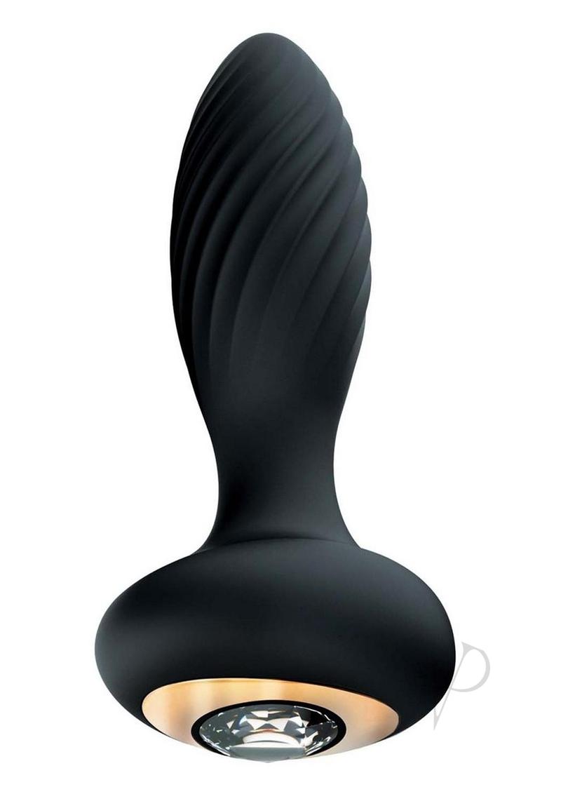 Goddess Diamond Vibrating Plug Black