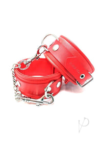 Fp Ankle Cuffs Vegan Leather Red