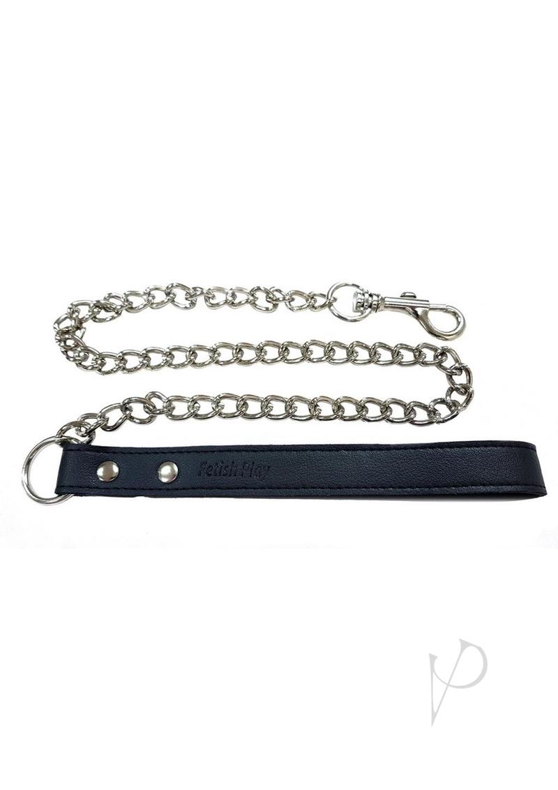 Fb Lead Collar Vegan Leather Black