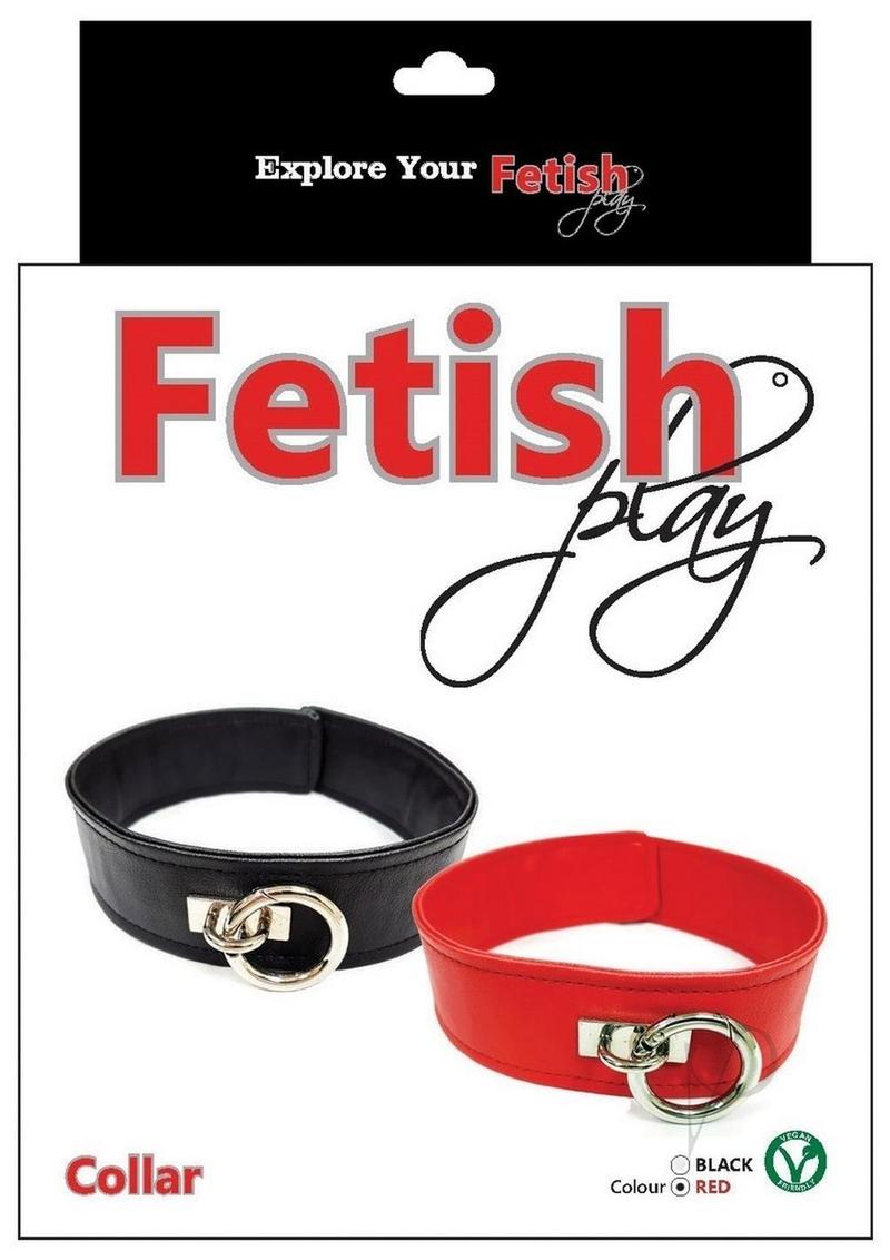 Fb Collar Vegan Leather Red