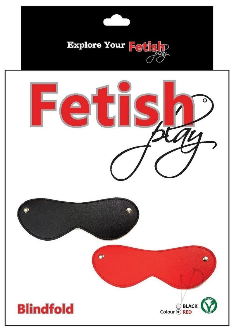 Fb Blindfold Vegan Leather Red