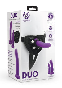 Tt Duo 2pc Silicone Dildos Harness Set