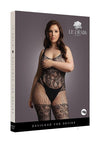 Lace Fishnet Bodystocking Qn Blk