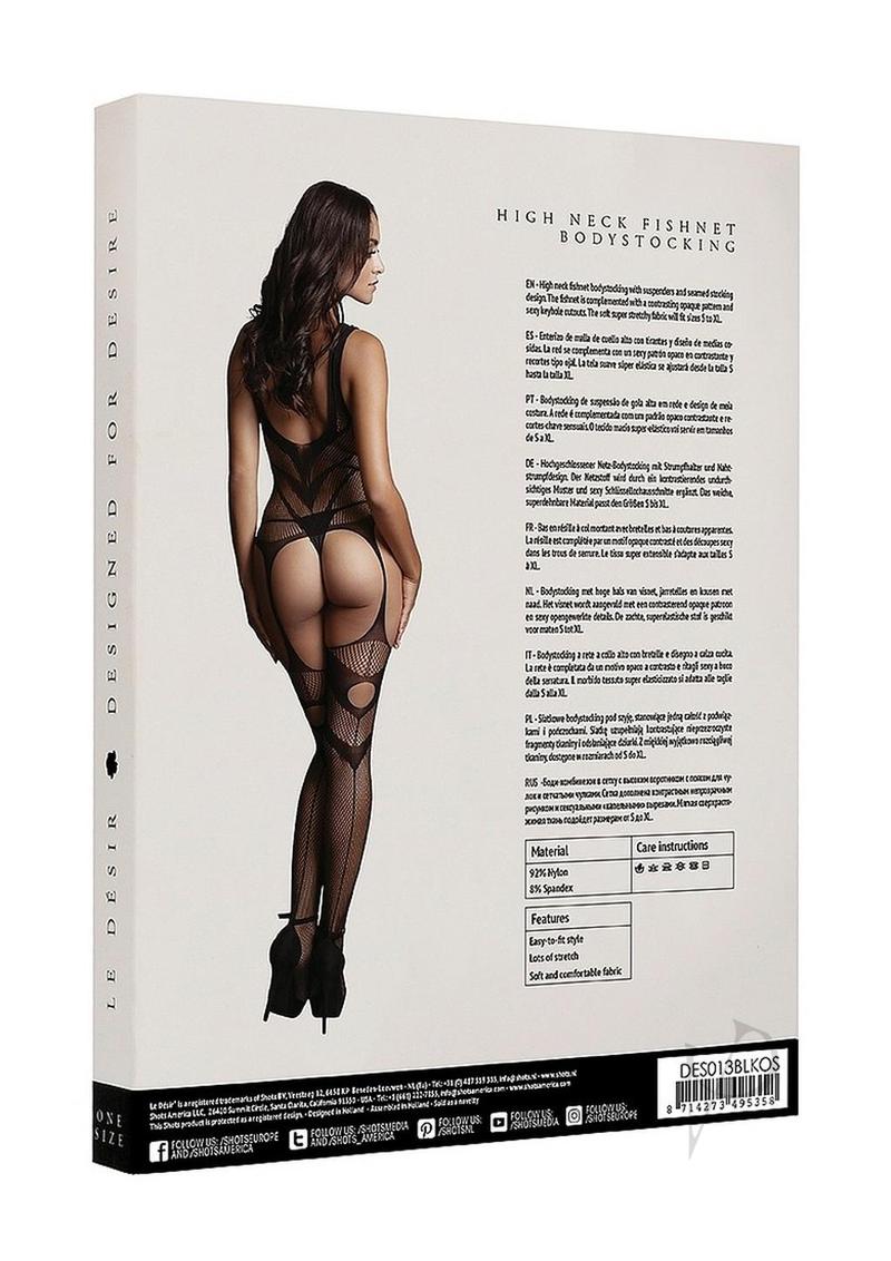 Suspender Bodystocking Os Blk