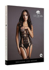 Lace Suspender Bodystocking Os Blk