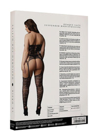 Lace Suspender Bodystocking Qn Blk