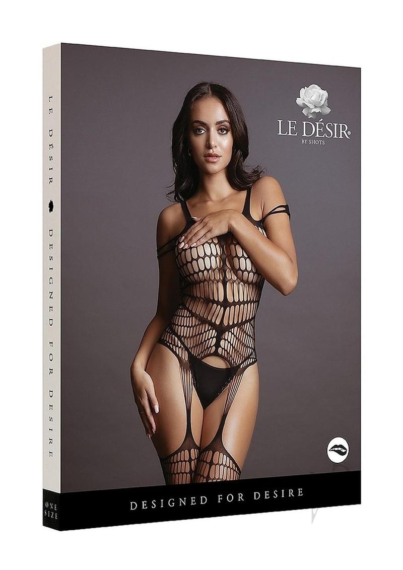 Shredded Bodystocking Os Blk