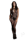 Criss Cross Neck Bodystocking Os Blk