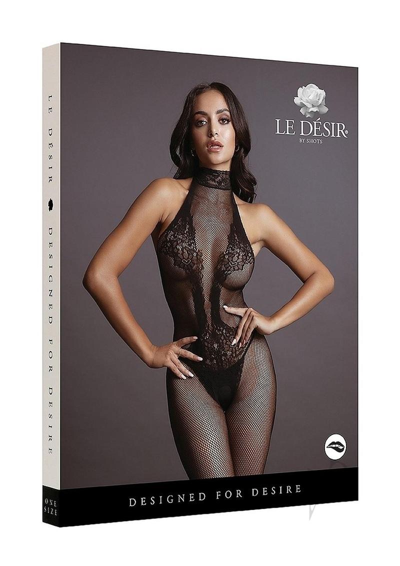 Fishnet Lace Bodystocking Os Blk