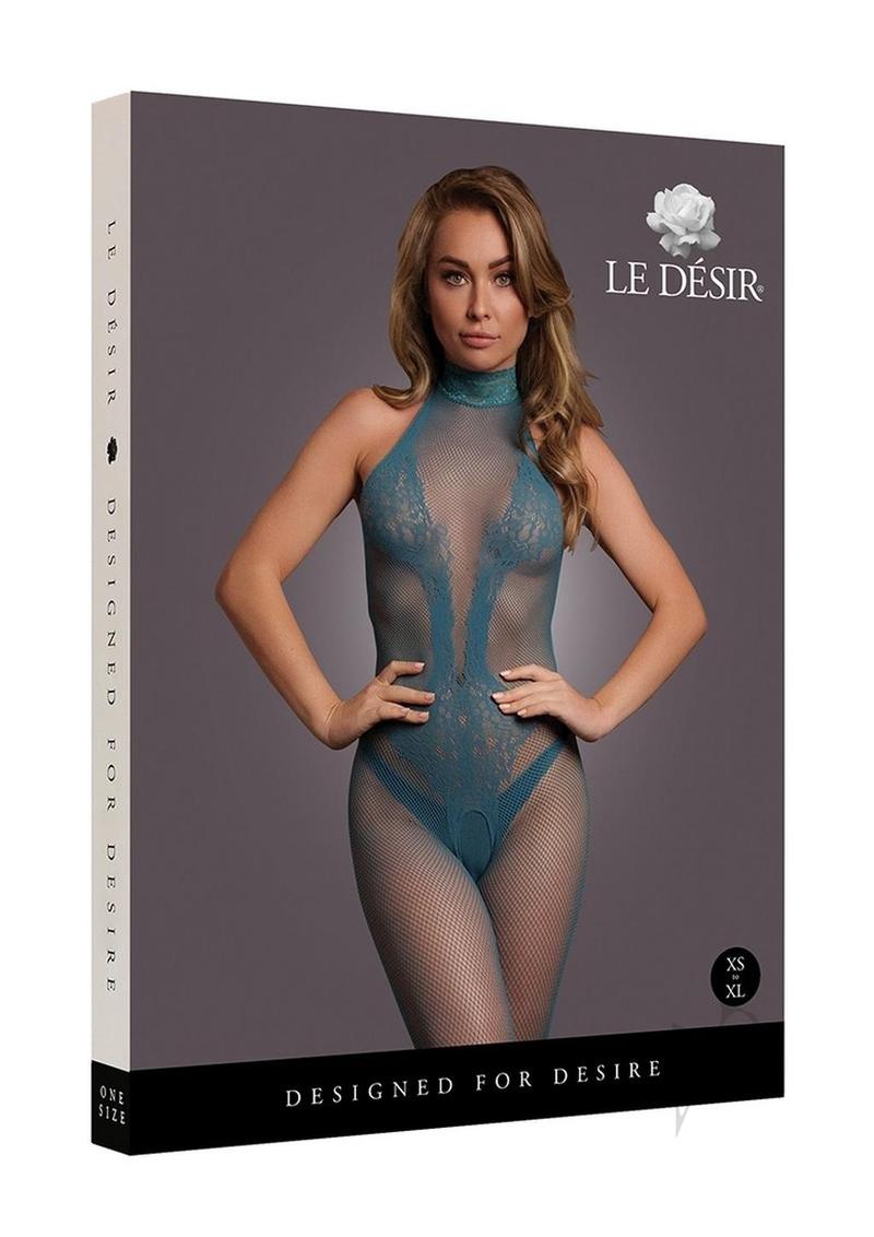 Fishnet Lace Bodystocking Os Blu