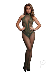 Fishnet Lace Bodystocking Os Grn