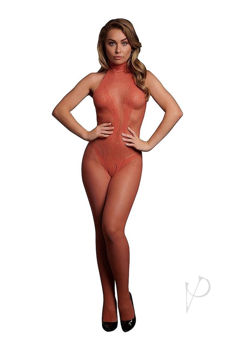 Fishnet Lace Bodystocking Os Sunset