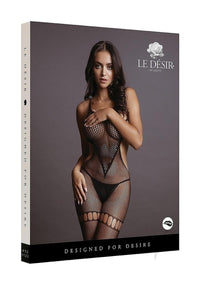 Net High Neck Bodystocking Os Blk