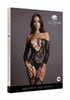 Criss Cross Neck Bodystocking Os Blk