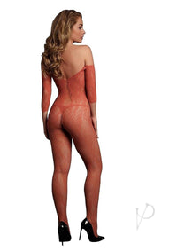 Lace Long Sleeved Bodystocking Os Sunset