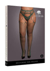 Shredded Suspender Pantyhose Qn Grn