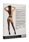 Suspender Striped Pantyhose Os Blk